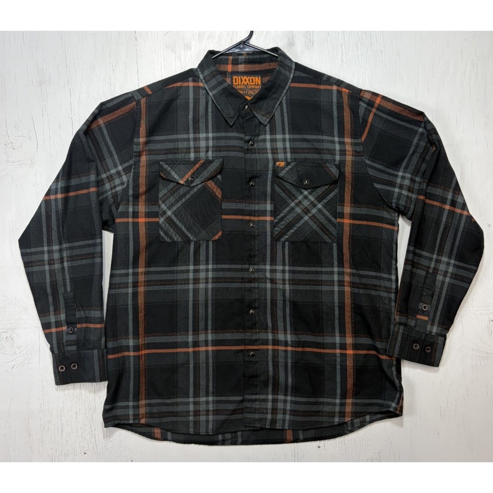 Dixxon "FOX" Flannel Mens Plaid Shirt Multicolor Plaid Button Down Size 2XL